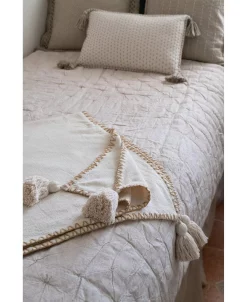 Anaya Home Blanket Stitch Throw With Tassels 50x70 -Chic Home Shop 23424759 fpx
